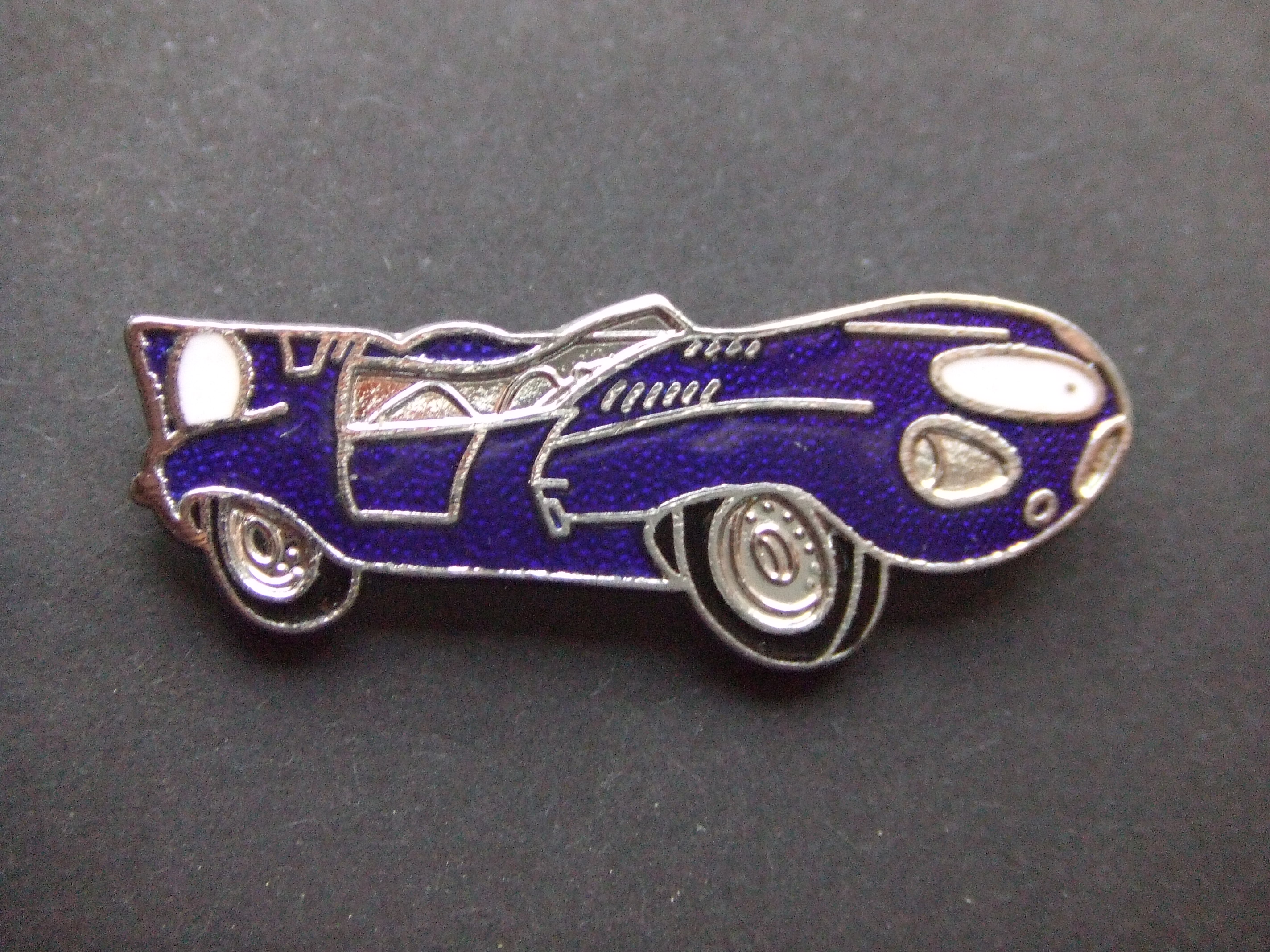 Jaguar D- Type raceauto met straight-XK motor design, blauw model